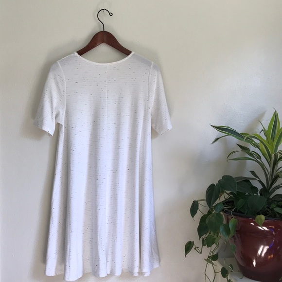 Miami White Flecked Relaxed Tee Shirt Dress - Picture 4 of 6